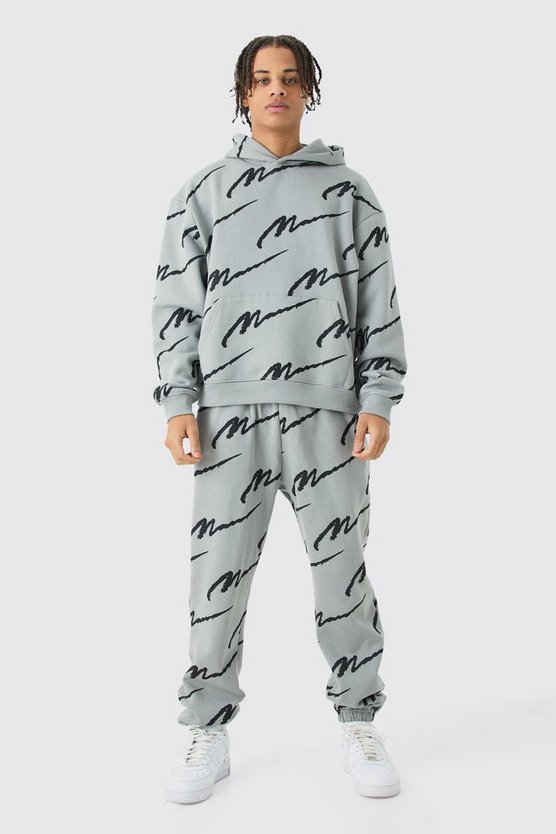 Kastiger Man Signature Trainingsanzug mit Kapuze