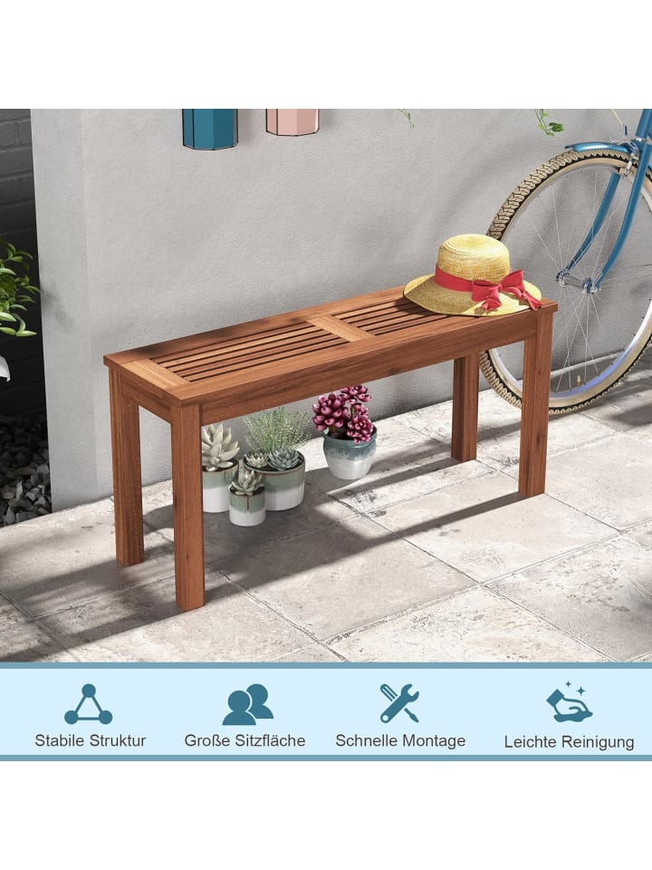 COSTWAY Gartenbank 2-Sitzer in Braun günstig kaufen onesize