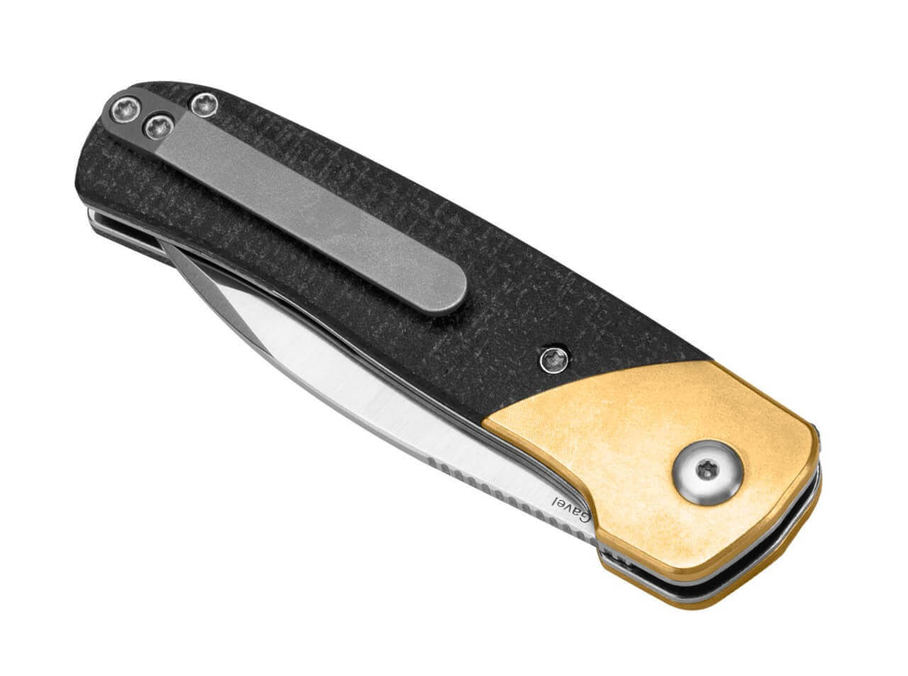 Gravel Brass Micarta Black