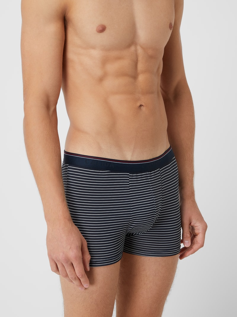 Trunks aus Single Jersey im 3er-Pack Modell 'Natural Benefit' in marineblau