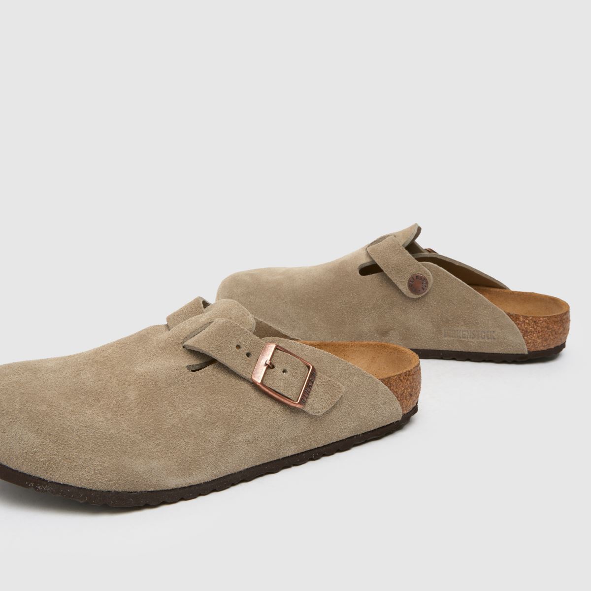 BIRKENSTOCK taupe Boston träsko Junior sandaler