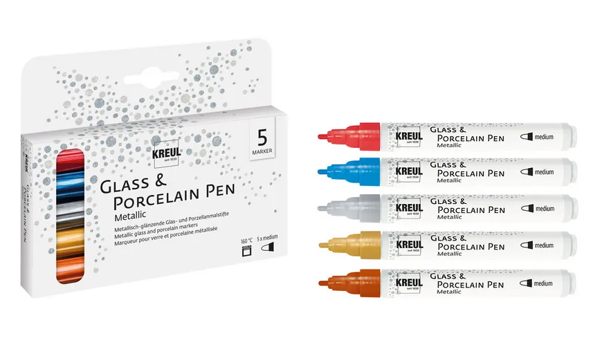 KREUL PorcelainPen 5er Set metallic
