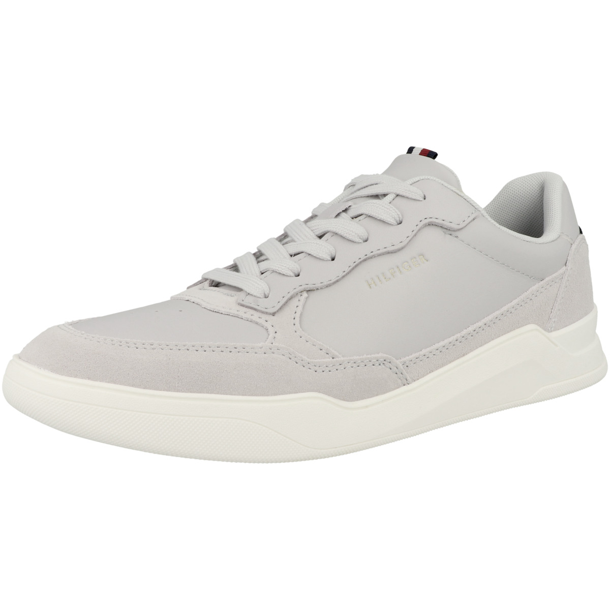 Tommy Hilfiger Elevated Cupsole Leather Mix Sneaker Low hellgrau