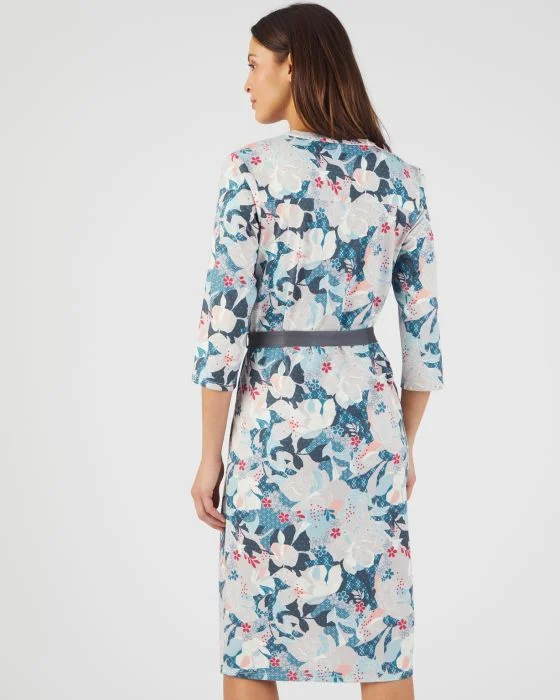 Robe imprimée en maille chaude