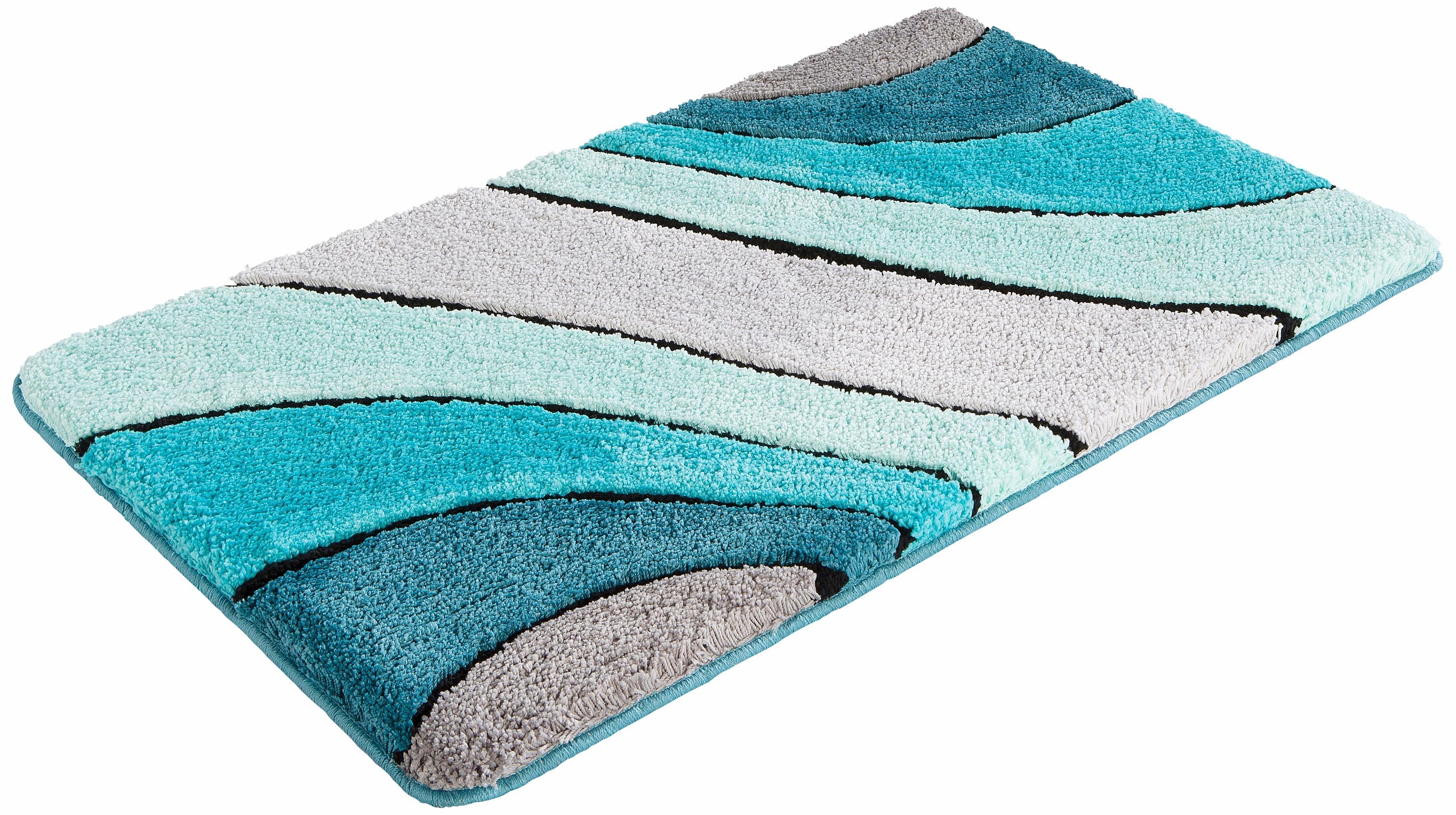 Badematte Josie my home, Höhe 20 mm, rutschhemmend beschichtet, fußbodenheizungsgeeignet, schnell trocknend, strapazierfähig, Polyester, rechteckig, Badteppich, Badematten, rechteckig, rund & als 3-tlg. Set erhältlich