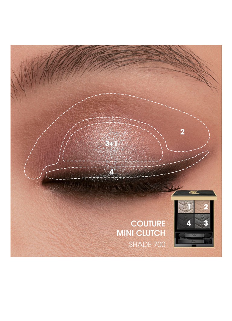 Geantă cosmetică mini Yves Saint Laurent Haute Couture – Paletă de farduri de pleoape de dimensiuni de călătorie