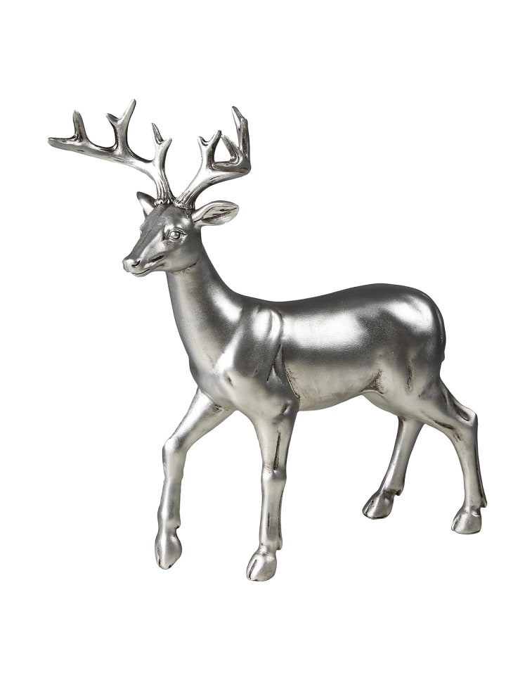 Ambiente Haus Hirsch Figur - stehend gr. in antiksilber günstig kaufen onesize