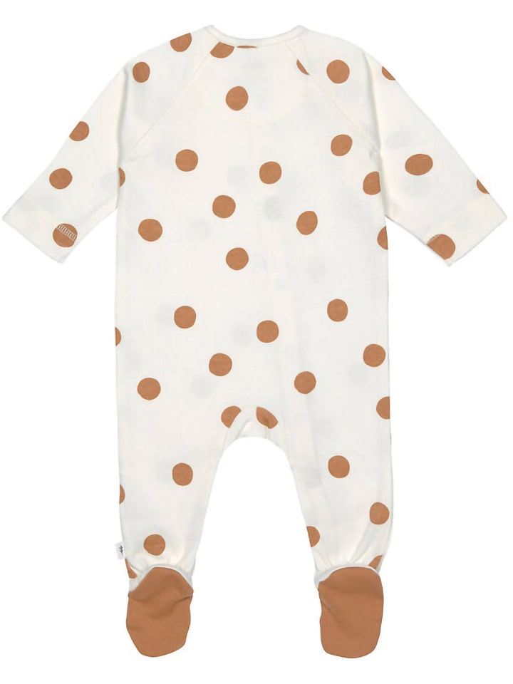 Lässig Schlafanzug mit Füßchen in Creme/ Hellbraun günstig kaufen