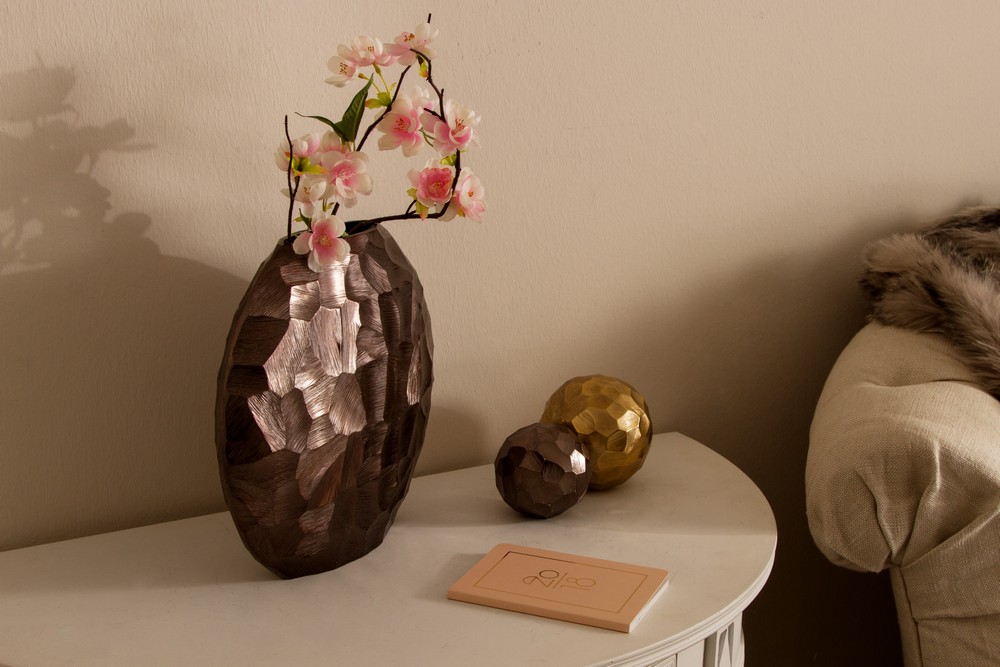 MyFlair My Flair Vase rund, gehämmert Bronze, klein