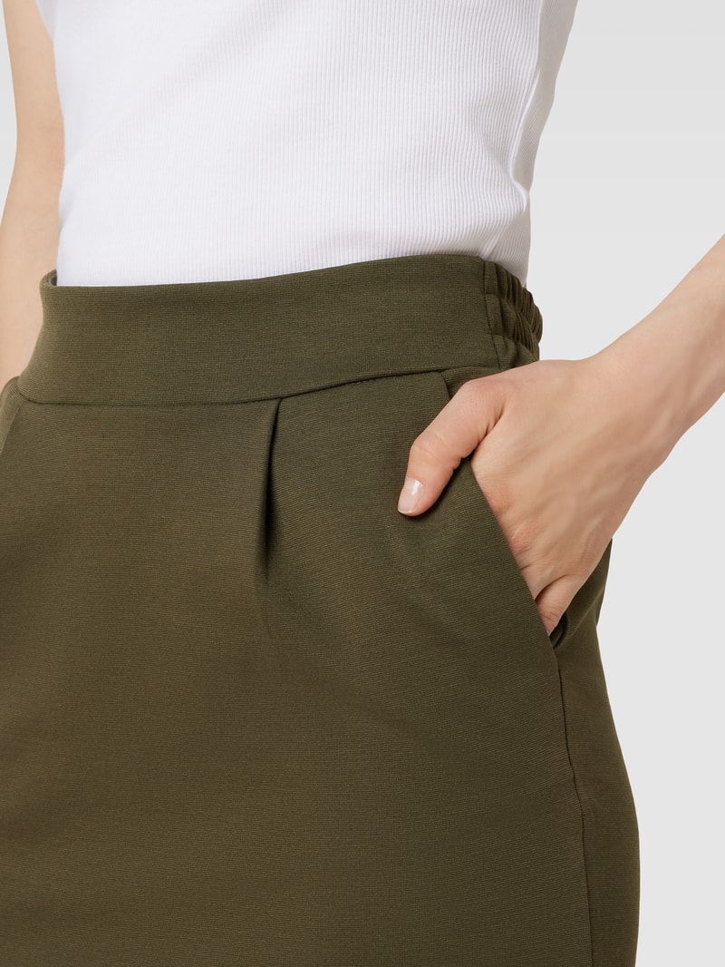 Minirock mit elastischem Bund Modell 'Kate' in khaki