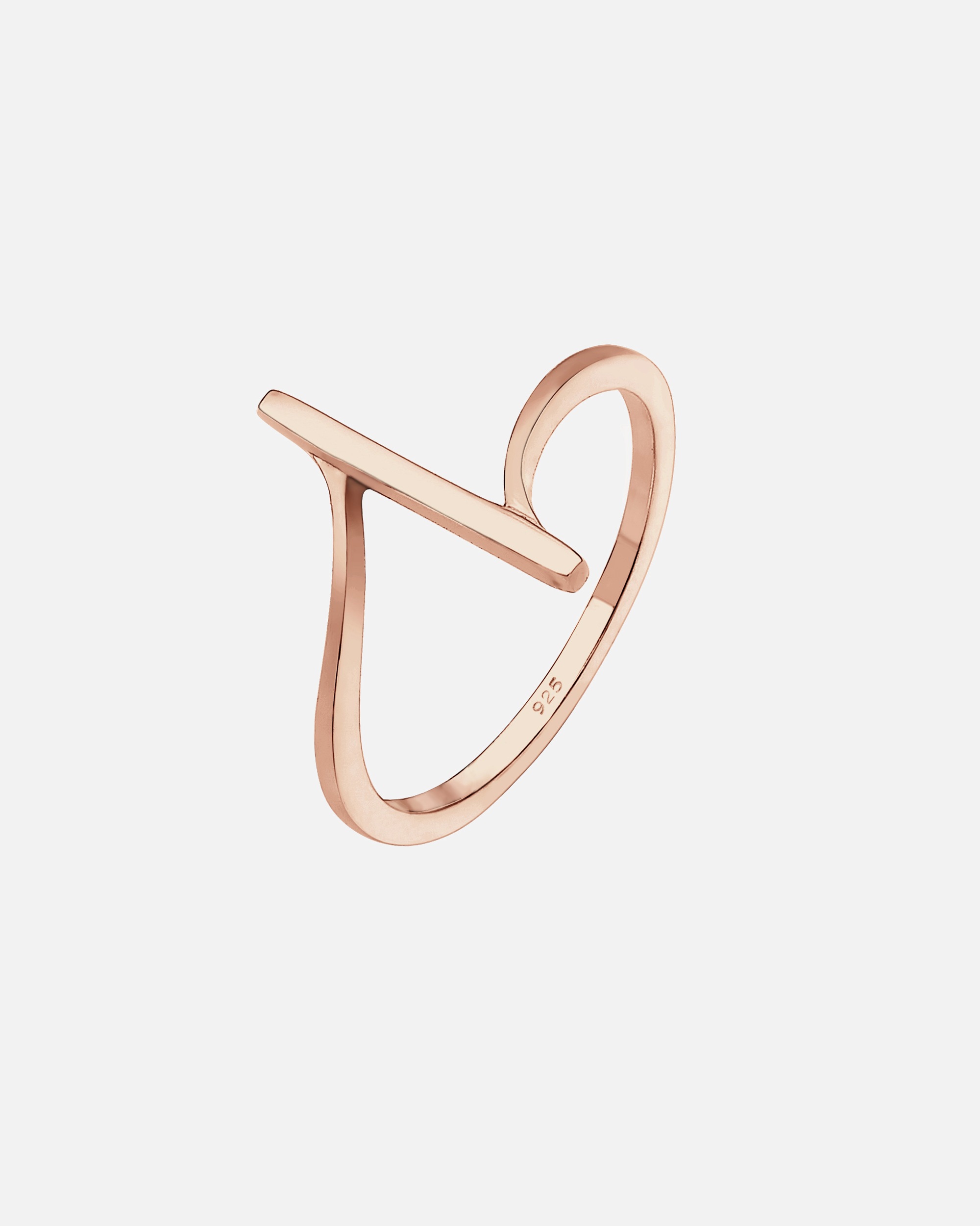Prsteň s geometrickými tvarmi Elli Cool Basic Minimal Ribbon