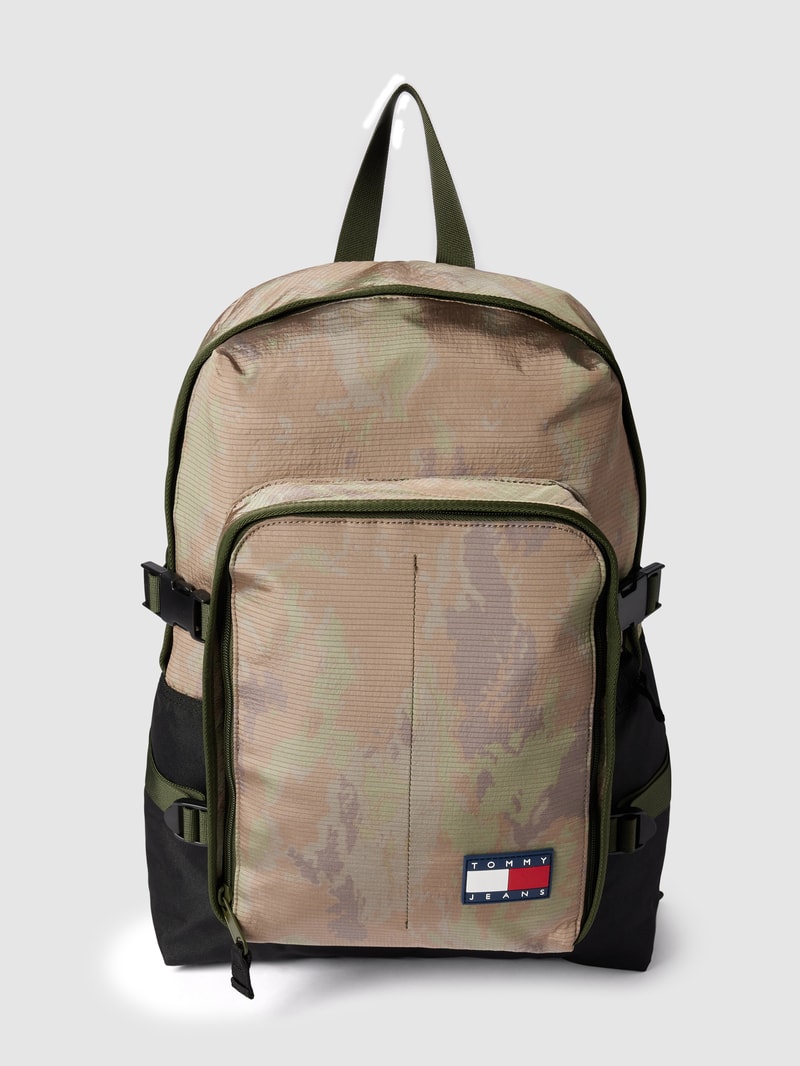Rucksack mit Allover-Muster in beige