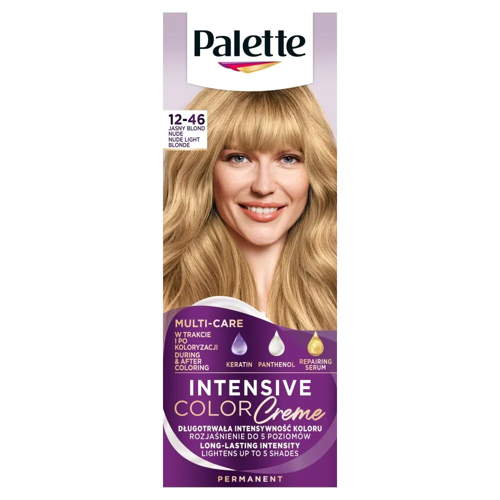 Palette Intensive Color Creme plaukų dažai, Bw12, šviesiai blondinė, nuogas atspalvis