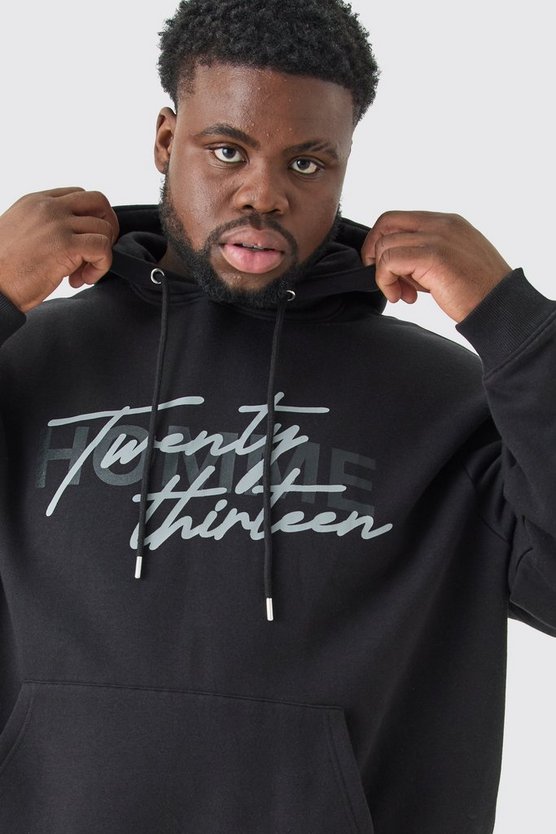 Plus Oversize Trainingsanzug mit Star Homme Print