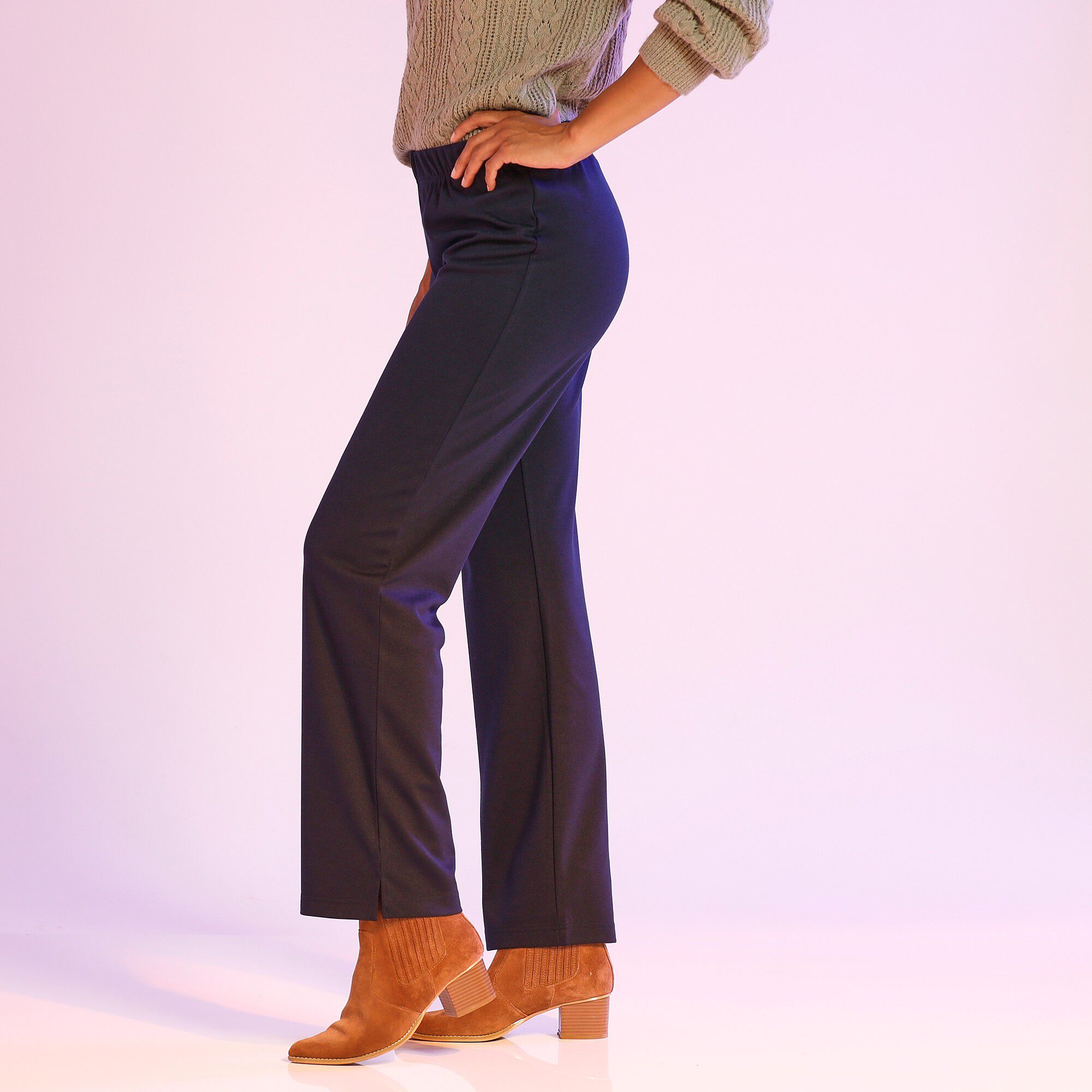 Pantalon maille fluide extensible