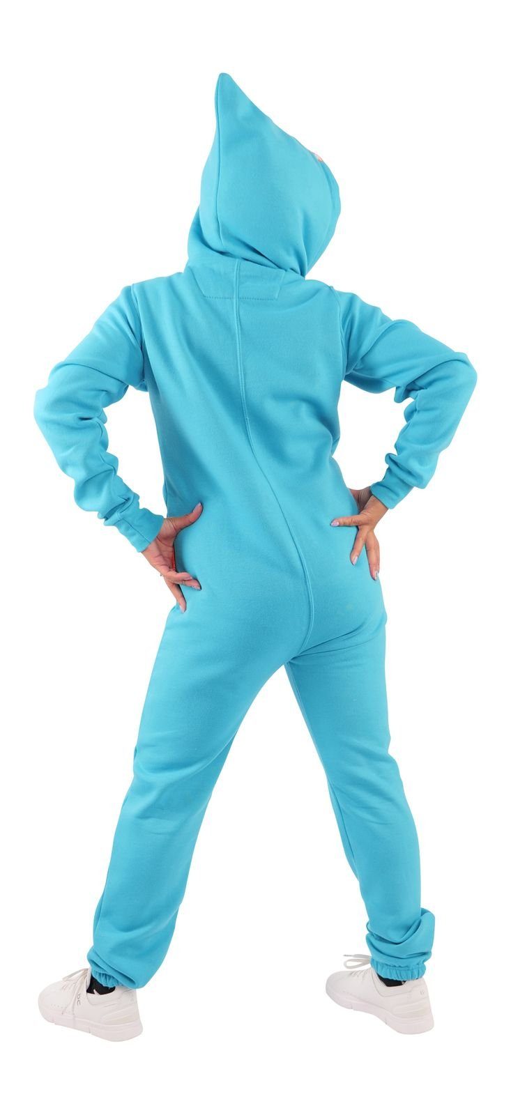 O'Poppy Jumpsuit Damen türkis (1-tlg) mit Kapuze und Eingrifftaschen