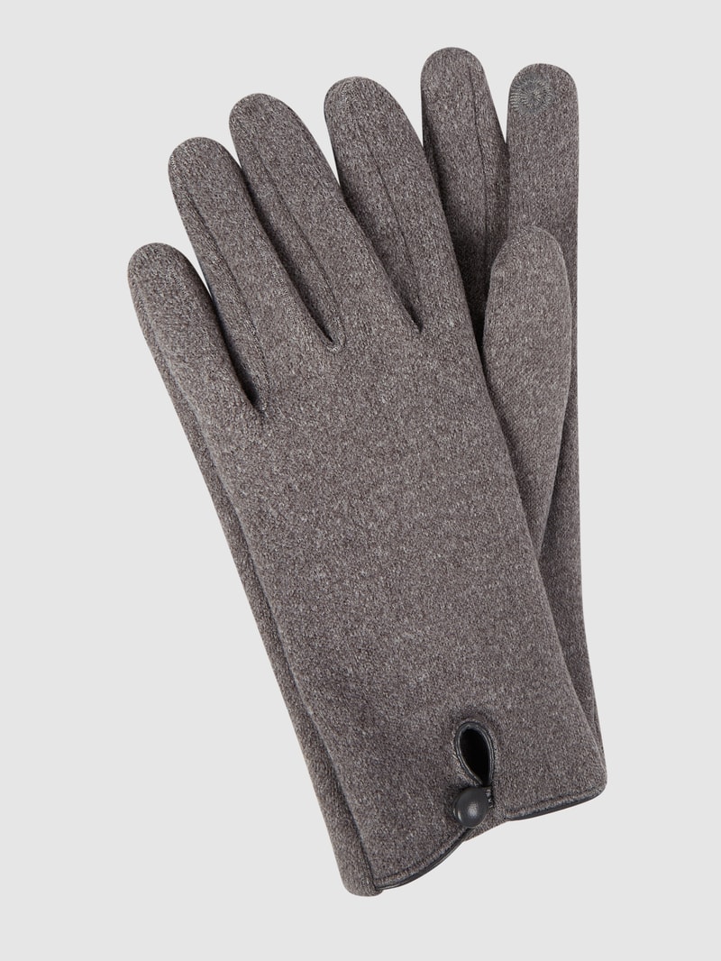 Handschuhe aus Fleece in hellgrau meliert