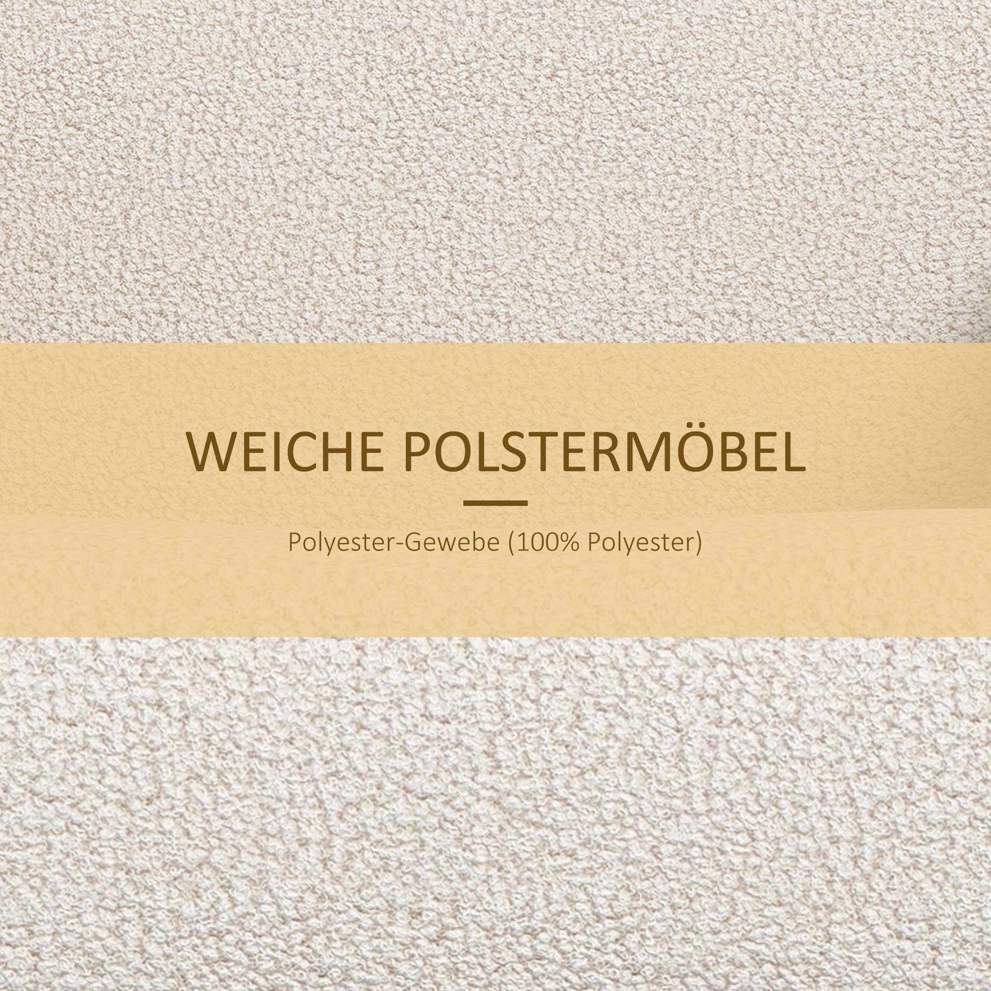 HOMCOM Schaukelstuhl Relaxsessel mit weicher Polsterung (Schwingsessel, 1 St), mit Kaschmir-Optik, Hellgrau