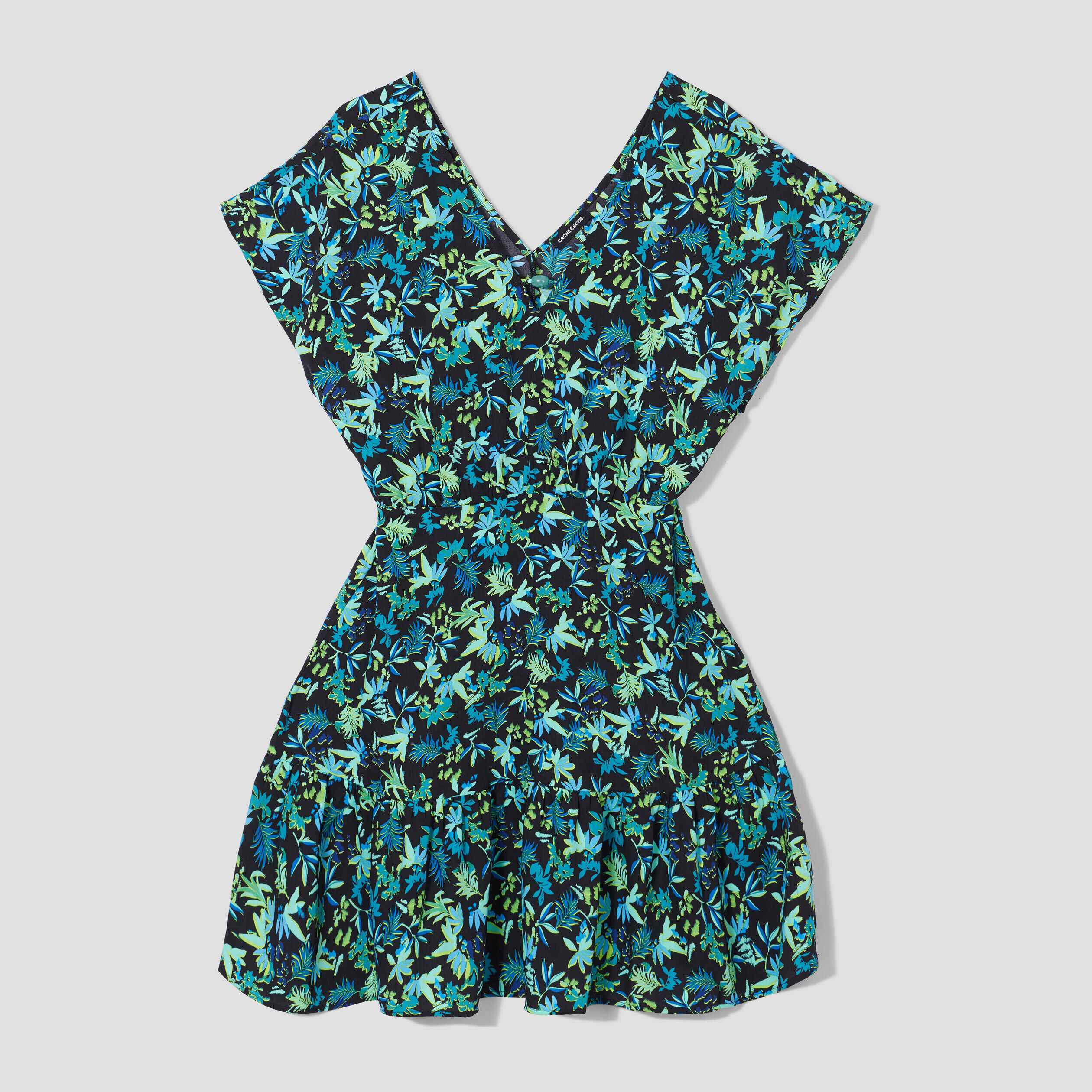 Robe cintrée manches courtes noir femme | Cache Cache
