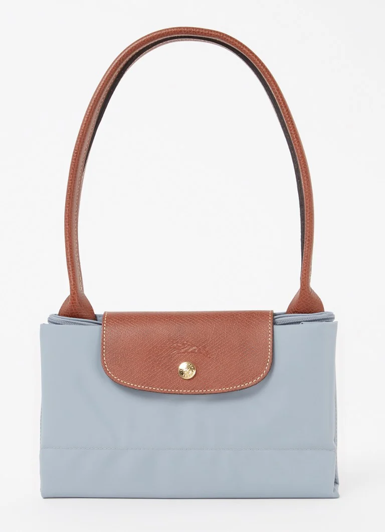 Geantă de umăr Longchamp Le Pliage Original L cu detalii din piele