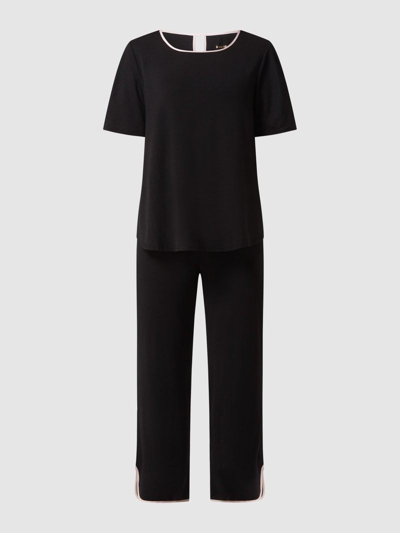 Pyjama mit Stretch-Anteil in schwarz
