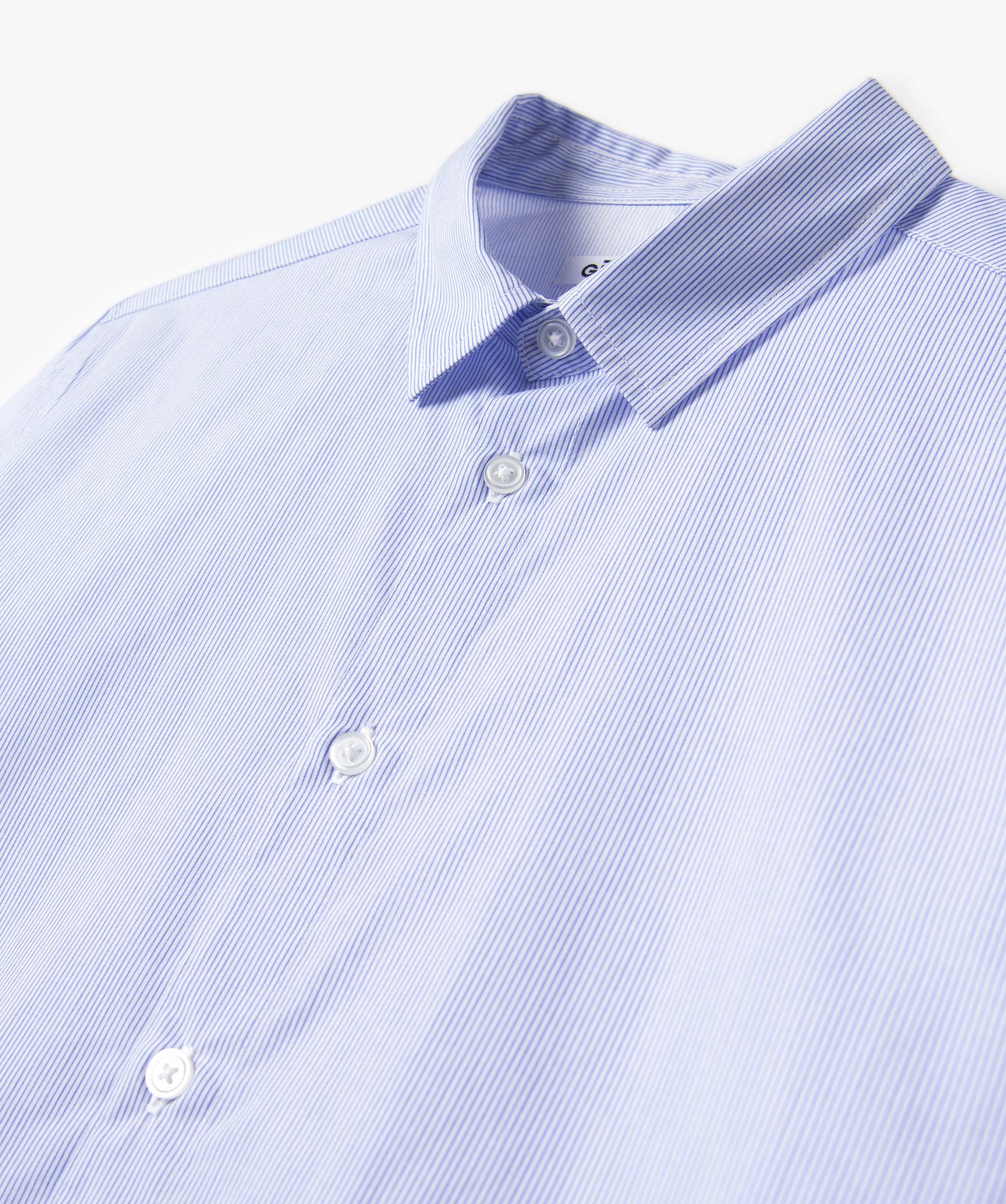 Chemise Garçon à manches longues à fines rayures bleu | GEMO
