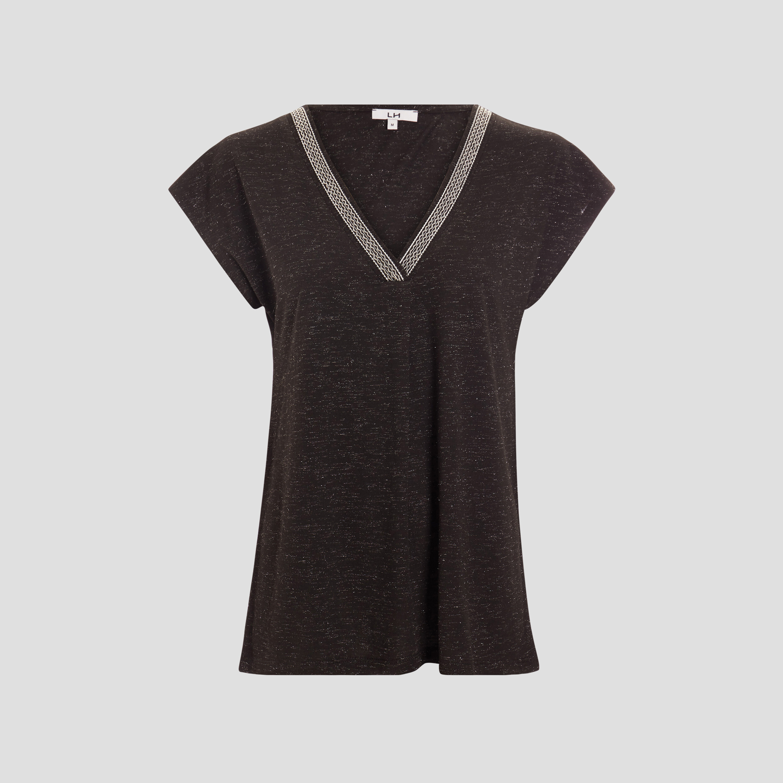 T-shirt manches courtes noir femme | La Halle