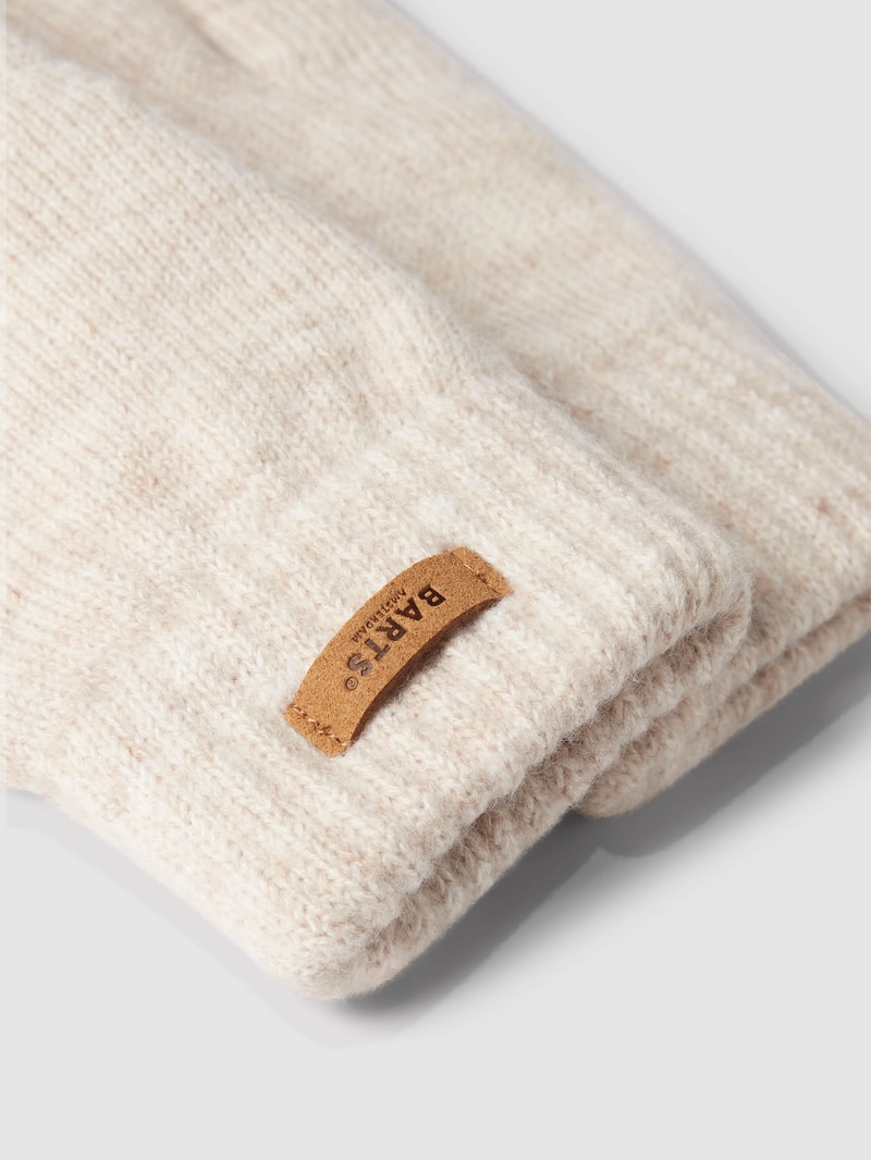 Handschuhe mit Label-Detail Modell 'Witzia' in offwhite