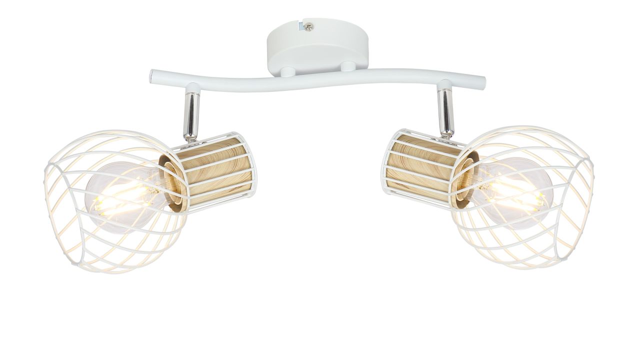 Globo Lighting - LUISE - Strahler Metall weiß, 2x E27