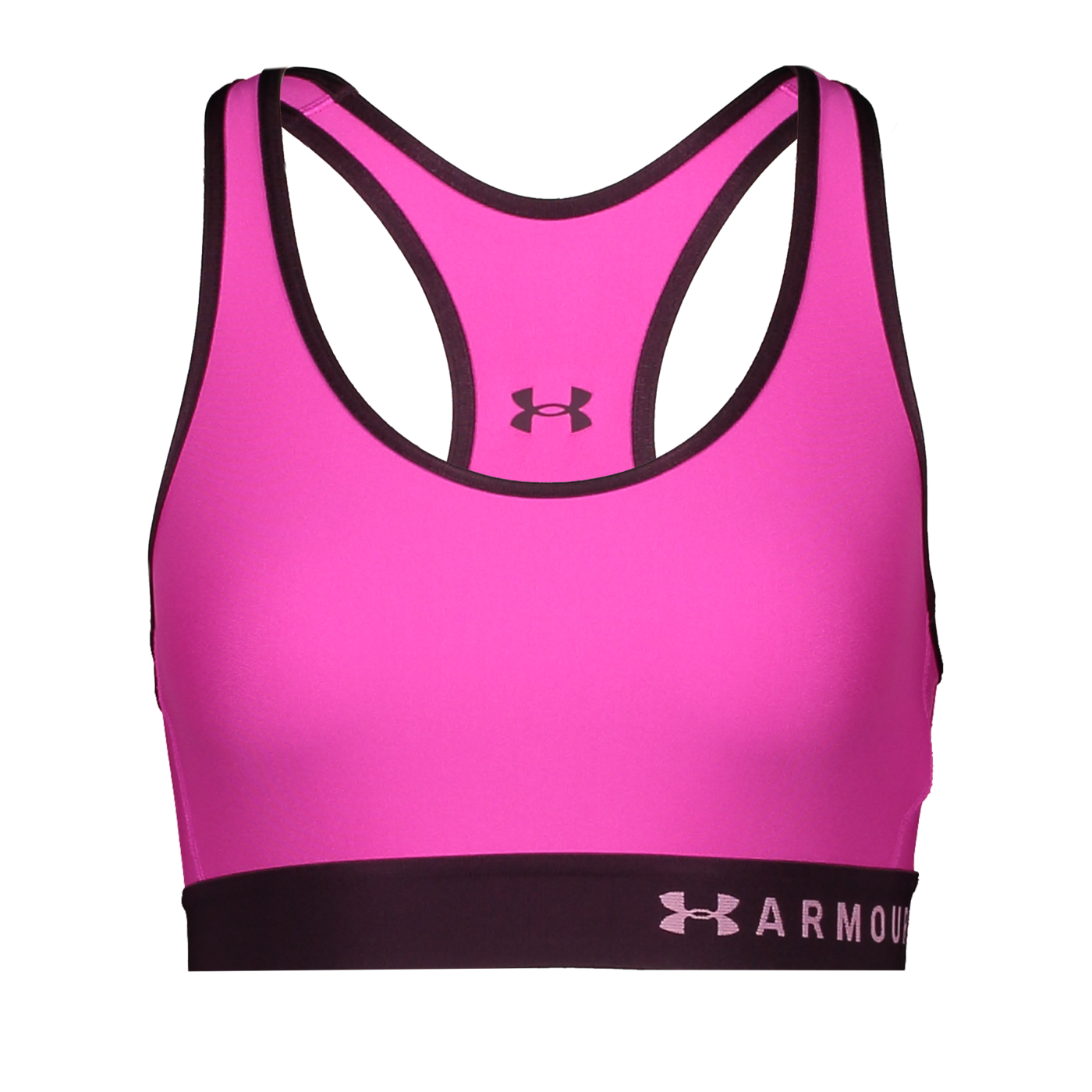 Under Armour Mid Keyhole Sport-BH Damen Pink F660