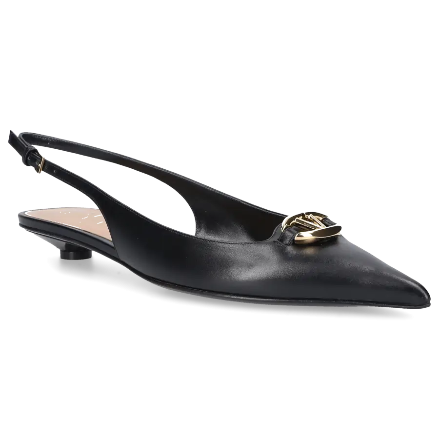 Valentino Garavani - Sling-Ballerinas VLOGO Nappaleder - schwarz