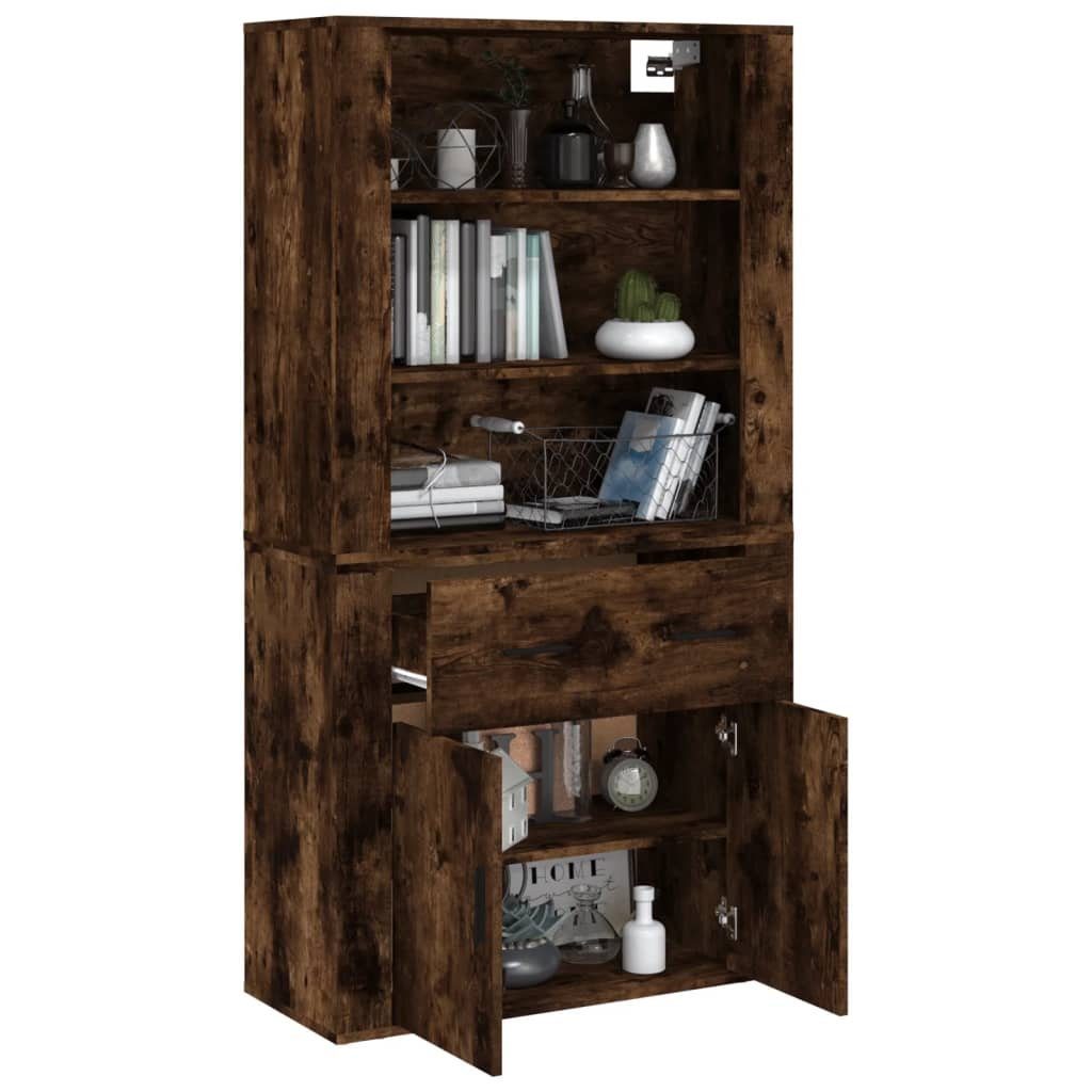 vidaXL Sideboard Highboard Räuchereiche Holzwerkstoff (1 St)