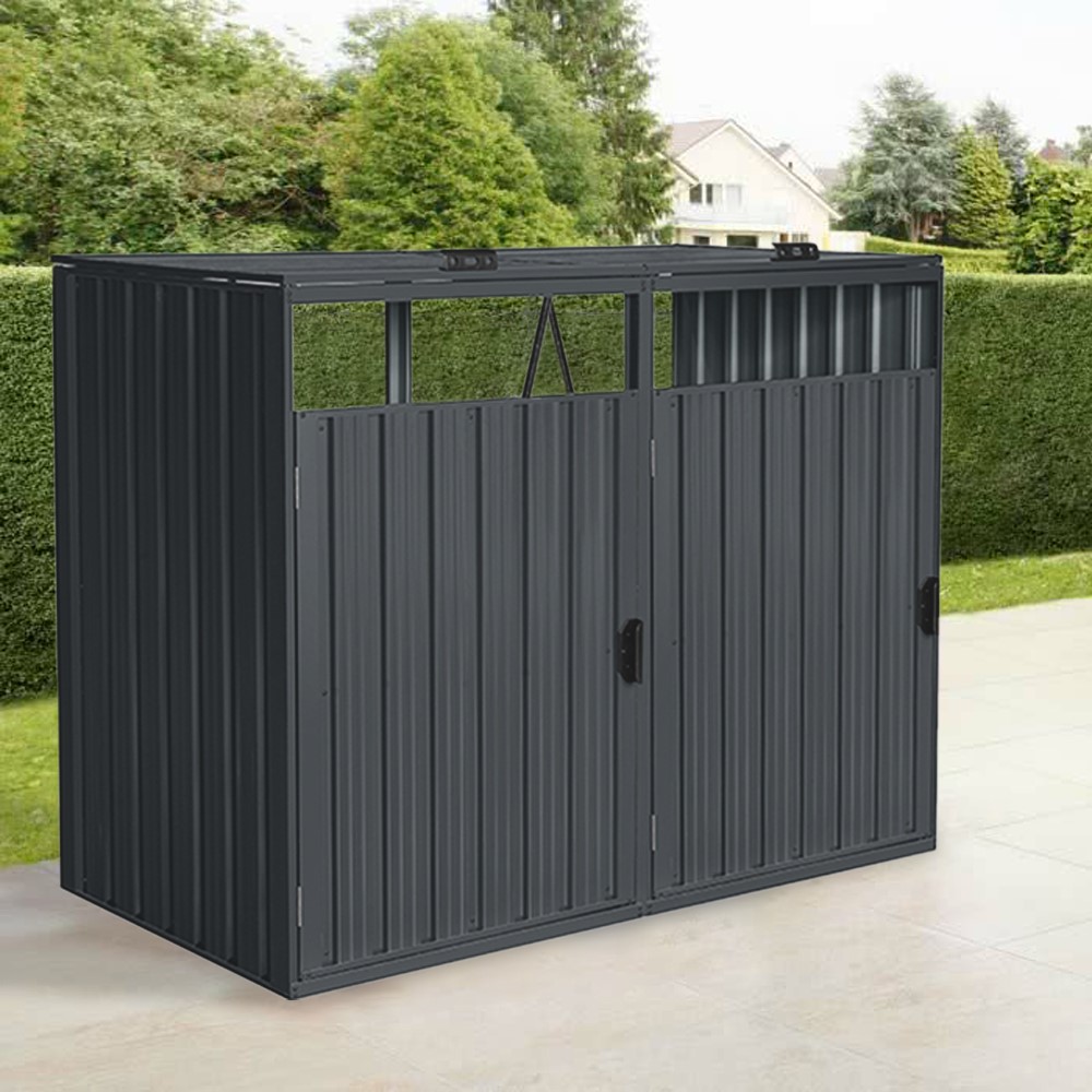 Home Deluxe Mülltonnenbox CUBO - 2x 240 L