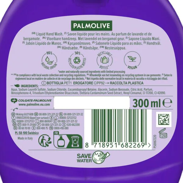 Palmolive Sensorial Escape francia levendula és bergamott kézmosószappan 300ml - Minden bőrtípusra