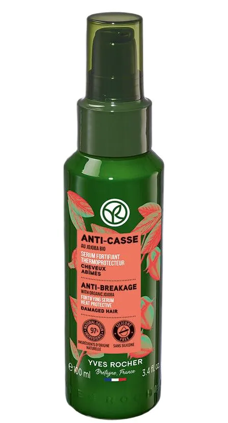 Yves Rocher Serum za termičku zaštitu protiv lomljenja kose s organskim uljem jojobe