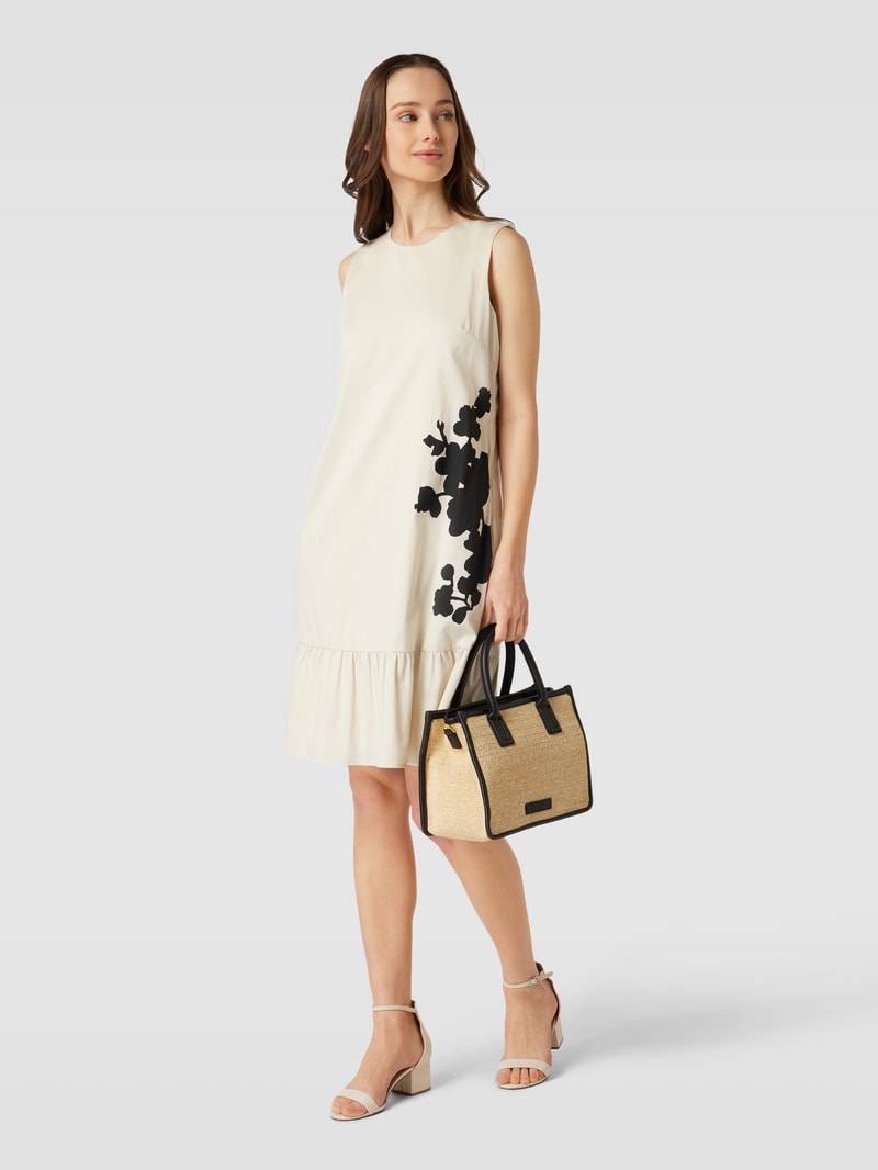 Tote Bag mit Label-Detail Modell 'LENA' in sand