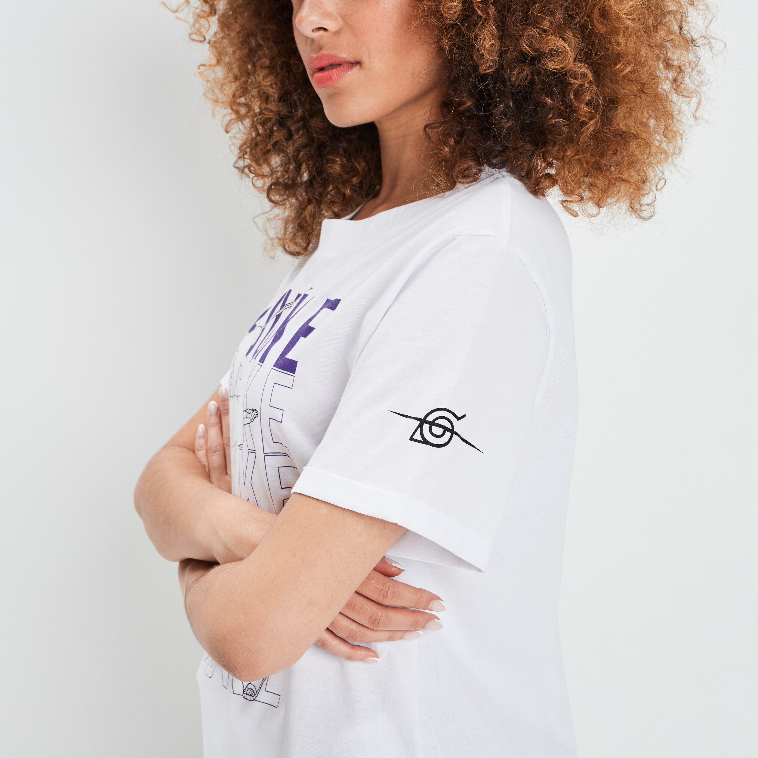 T-shirt manches courtes Naruto blanc femme | La Halle