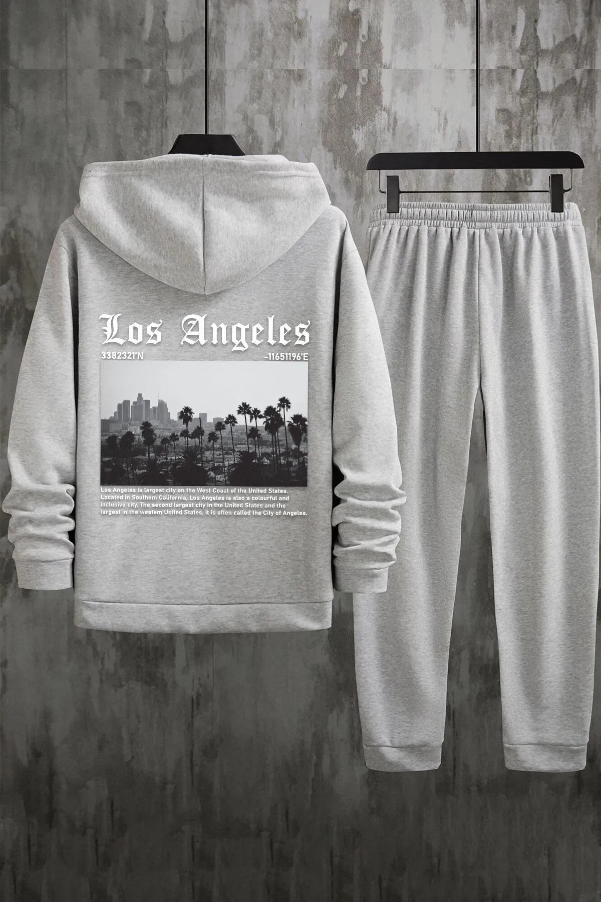 uyguntarz  Bedrucktes Unisex-Trainingsanzugset „Los Angles“.