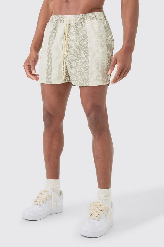 Kurzärmliges Hemd mit Bandana-Print