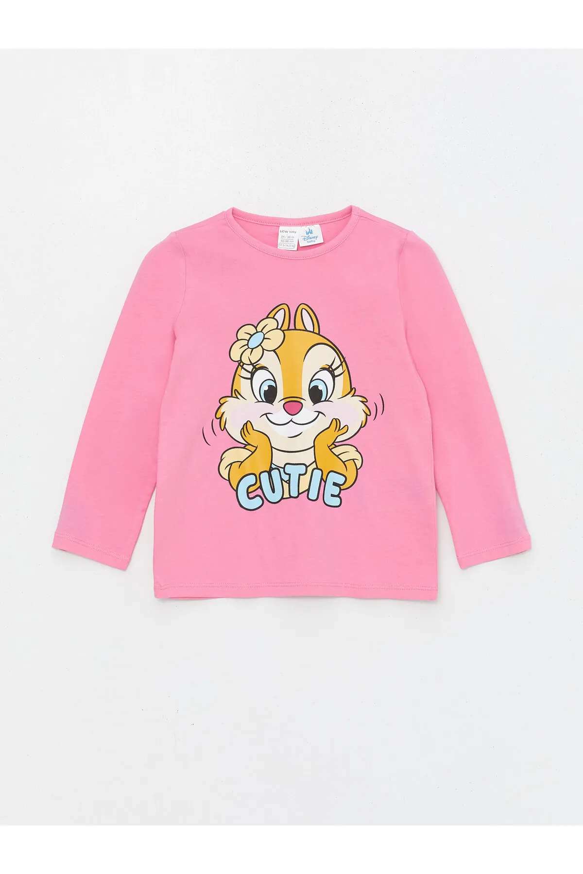 LC Waikiki  Langarm-Pyjama-Set mit Chip&'n Dale-Aufdruck und Rundhalsausschnitt für Babys