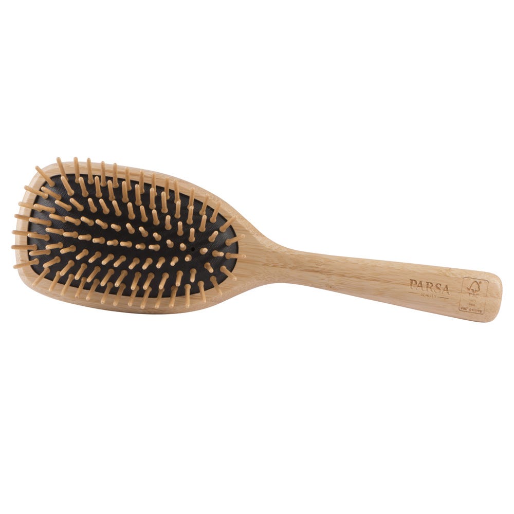PARSA Beauty Profi FSC Holz Haarbürste Groß Oval mit Holzstiften
