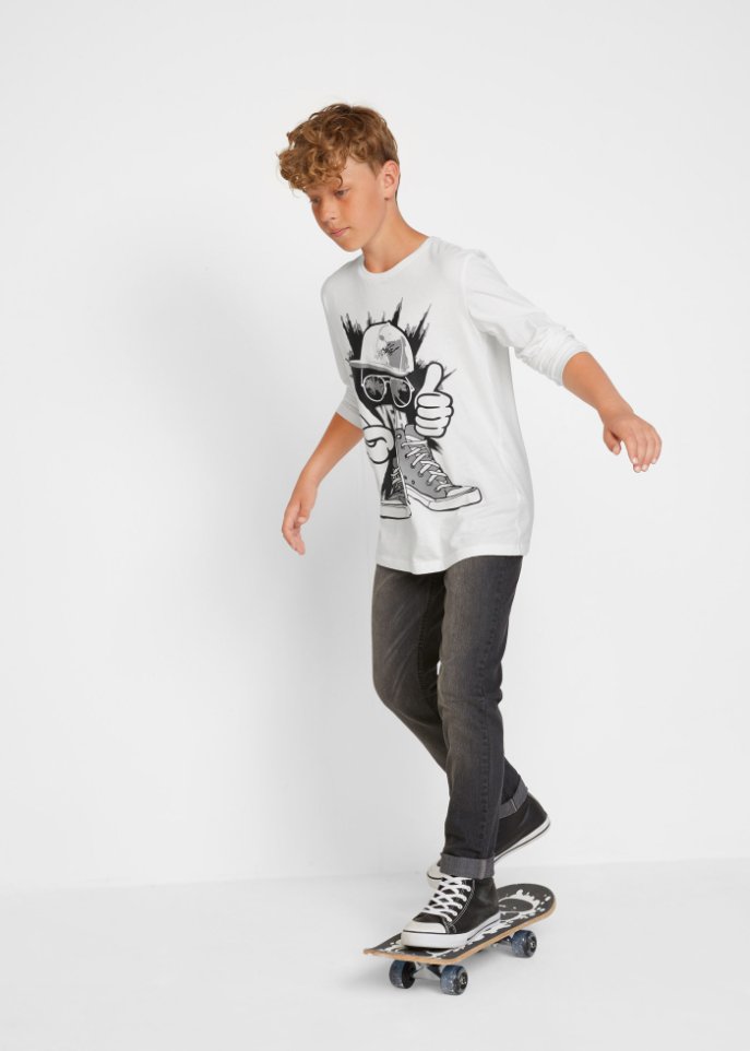Jungen Langarmshirt aus Bio-Baumwolle (2er-Pack)