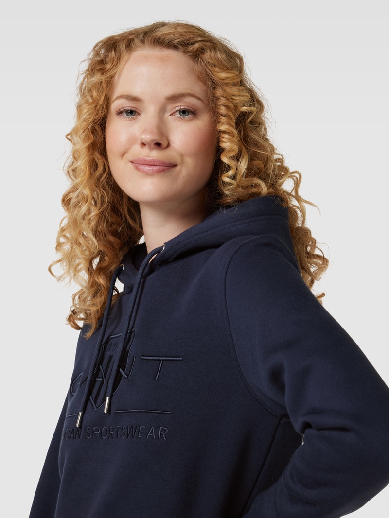Hoodie mit Kapuze in marineblau