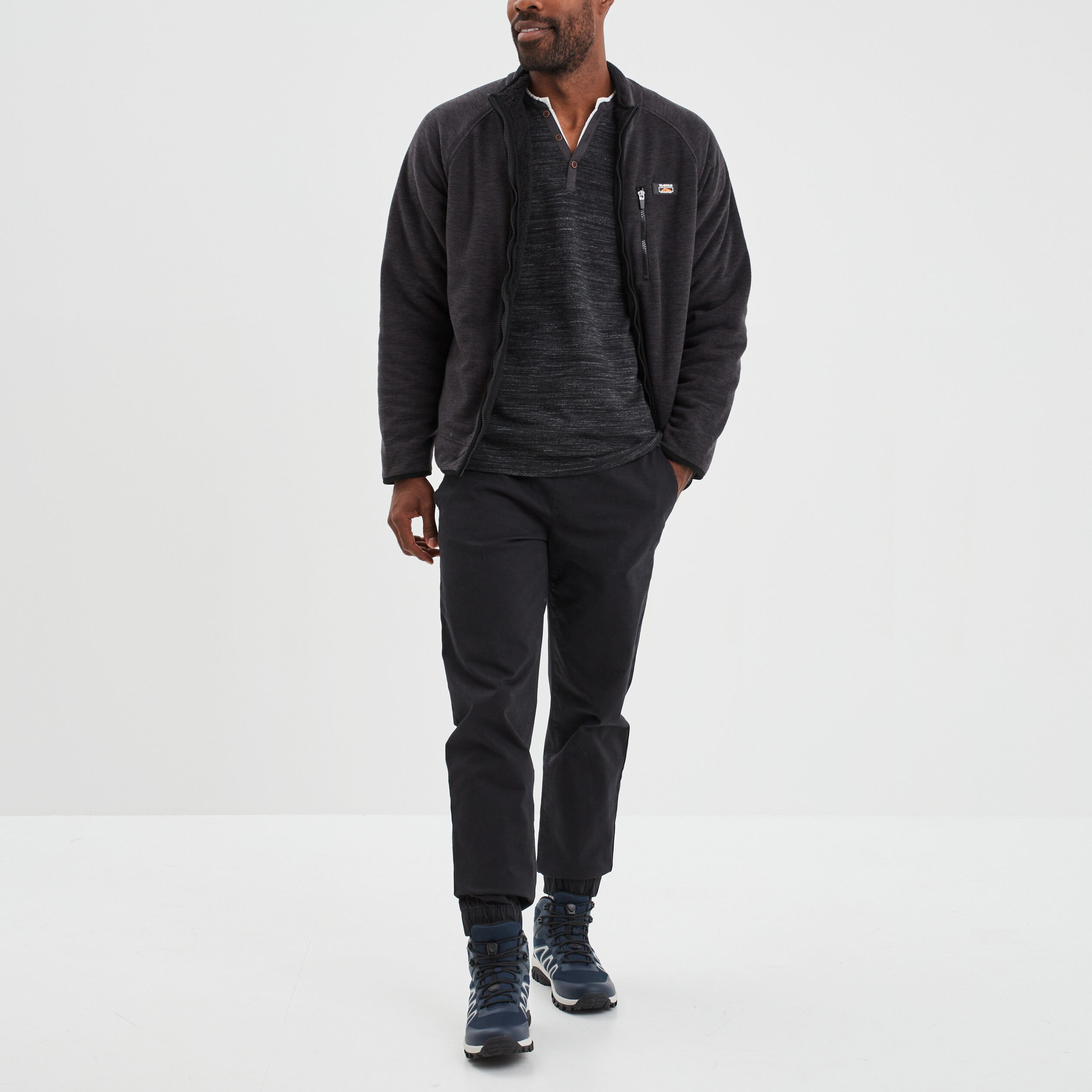 Pantalon jogpant noir homme | La Halle