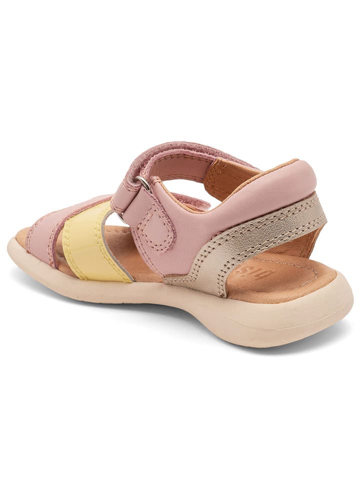 bisgaard Leder-Sandalen in Rosa/ Gold günstig kaufen