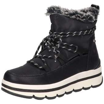 Tom Tailor Schnür Boots in schwarz