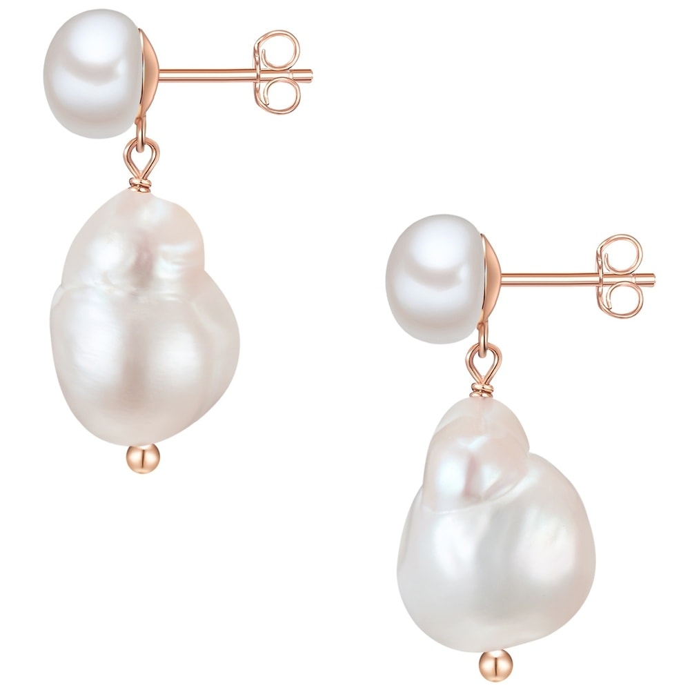 Glanzstücke München Boucles d'oreille en argent Perle de culture d'eau douce Perle de culture d'eau d Boucles d'oreilles