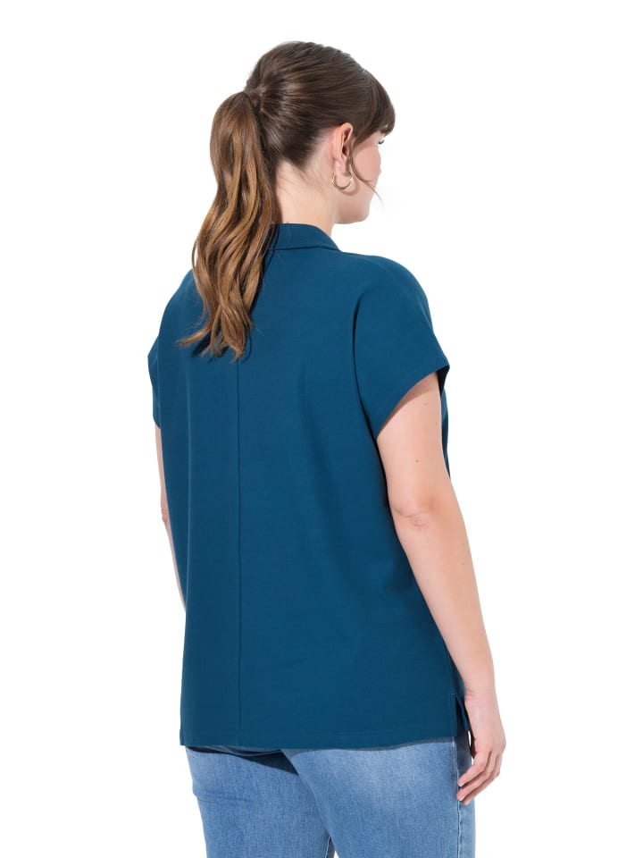 Ulla Popken Poloshirt in petrol günstig kaufen