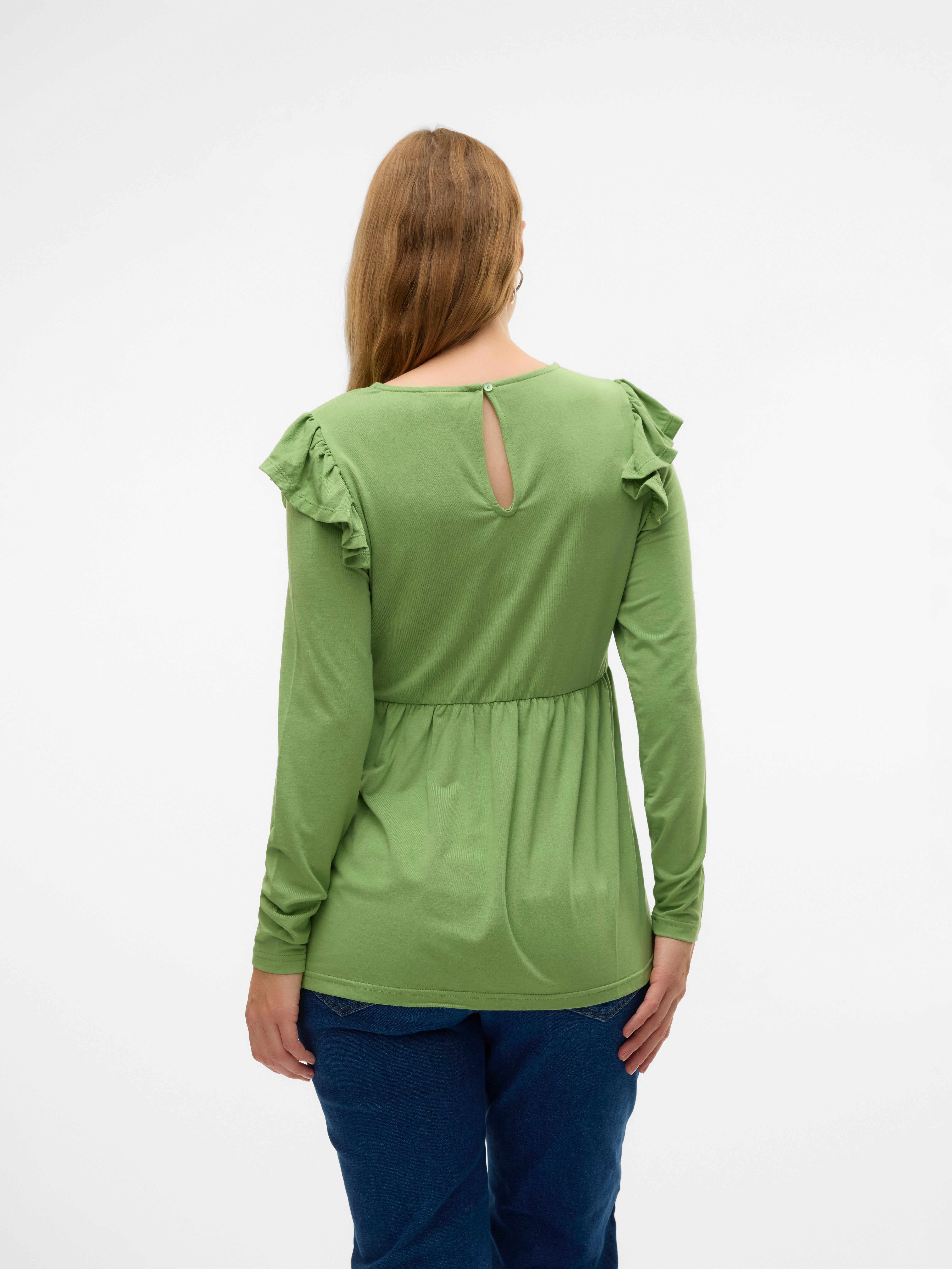 Normal geschnitten Rundhals Top