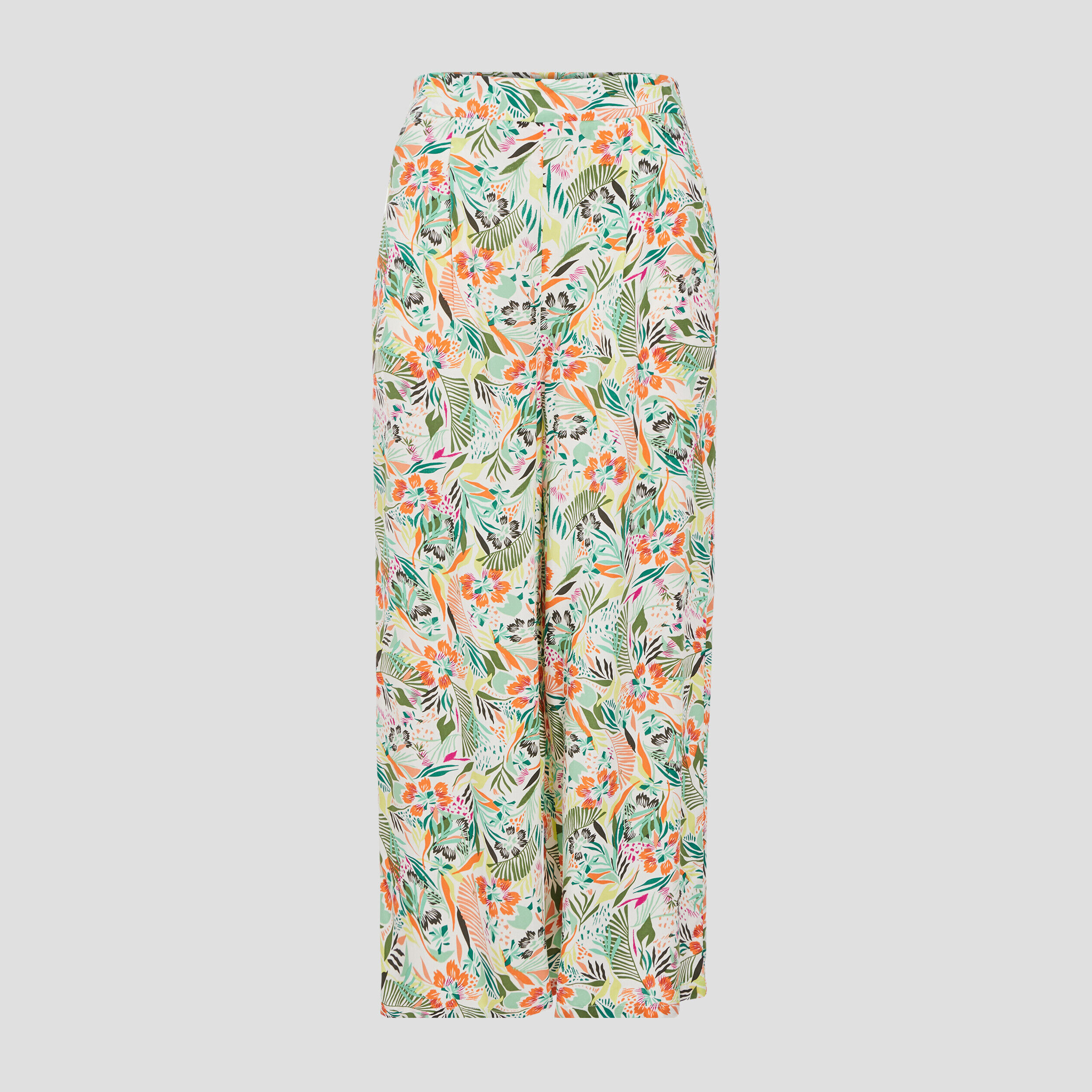 Pantalon large fluide 7/8ème blanc femme | Cache Cache